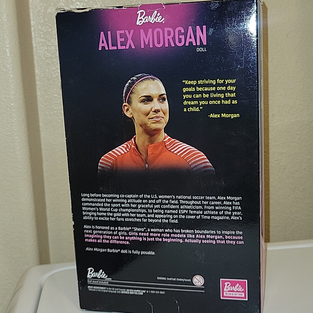 Barbie Alex Morgan Soccer Doll - White, Blue & Pink Accents - Picture 4 of 8